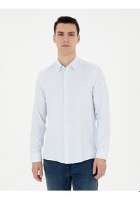 Resim Pierre Cardin Erkek Buz Mavisi Gömlek Desenli 50283503-vr095 Buz Mavi 