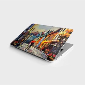 Resim Laptop Sticker Bilgisayar Notebook Pc Kaplama Etiketi Budapeşte Sokak Yağlıboya 