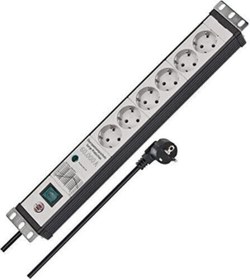 Resim Brennenstuhl Premium-Line 6 Soketli 60.000 Amper Akım Korumalı 3 Metre Kablolu Server Dolabı Uyumlu 