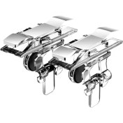 Resim Papajack E9-Silver-2pcs Abs Cep Telefonu Oyun Tetik R11 Pubg Gamepad Joystick Denetleyici Amaç Shooter L1R1 Iphone Uyumlu Android Için Alaşım Anahtar Düğmesi (Yurt Dışından) 