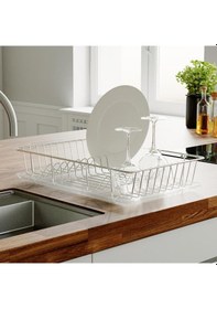 Resim Tek Katlı Krom Bulaşıklık Sepeti 31 x 10 x 50 CM Krom 