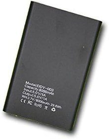 Resim PH26 8000mAh Harici USB Yedek Pil LED'li (Kablo Dahil) Siyah Çıkışlı Akıllı Hızlı Şarj Güç Bankası Wiko Sunny by 