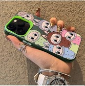 Resim Güzel Karikatür Labubu Mat Hard Case Iphone 16 16e Se4 15 14 13 12 11 Pro 4 For İphone Uyumlu 11 Pro 4 