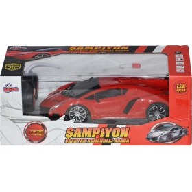 Resim Vardem Oyuncak Vardem Uzaktan Kumandalı Şampiyon Araba Kırmızı 1:20 Erkek Çocuklar İçin Eğlenceli Oyuncak 