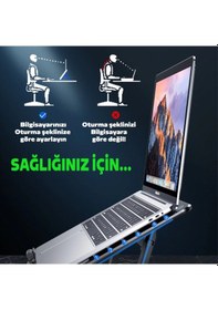 Resim Ally Ayarlanabilir Taban Çift Fanlı Tablet Ve Laptop Soğutucu Stand 