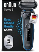 Resim Genel Markalar Braun Yeni Seri 5 B1000S Kablosuz Tıraş Makinesi, Autosense, Easyclean, Easyclick, Islak & Kuru 