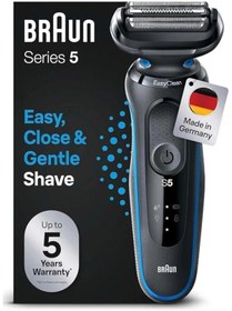 Resim Genel Markalar Braun Yeni Seri 5 B1000S Kablosuz Tıraş Makinesi, Autosense, Easyclean, Easyclick, Islak & Kuru 