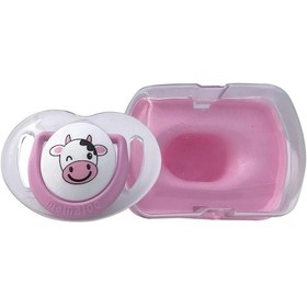 Resim Mamajoo Saklama Kutulu Desenli Silikon Emzik 0+ Ay İnek Pembe 
