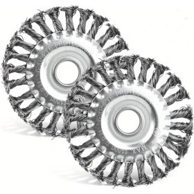 Resim Gateesat 2 Adet 125 Mm Yuvarlak Tel Fırça Seti Avuç Taşlama Makinesi 