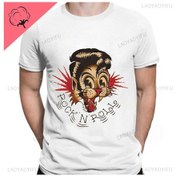 Resim Laoyaoyifu Kaçak Kediler Klasik Pamuk Tshirt - Rock Band Hayranları İçin Hipster Streetwearlavantaerkek Lavanta 