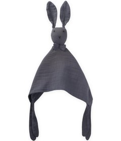 Resim Cigit Tavşan Müslin Uyku Arkadaşı Yıkanmıştır 40x40 Cm Antrasit 