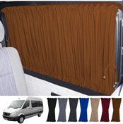 Resim Pandami Mercedes Sprinter W906 Orta 2006-2018 Uyumlu Taba Raylı Oto Perde Takımı 