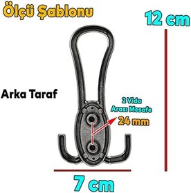 Resim Badem10 Palmira Portmanto Vestiyer Duvar Askısı Metal Dolap Elbise Askılığı Beyaz Siyah Desenli 