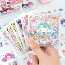Resim Sanrio Hello Kitty & Friends 20-Count PET Stickers - Waterproof Cartoon & Animal Designs, Non-Repetitive Decal Collection for Scrapbooking, DIY Projects, And Water Bottles 