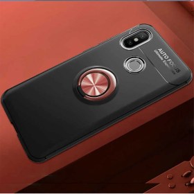 Resim Heptek İletişim Xiaomi Redmi Note 7 Kılıf Kamera Çıkıntılı Renkli Yüzüklü Standlı Mıknatıslı Kapak (Ravel) 