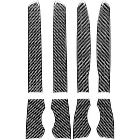 Resim 8 Adet / Takım Toyota 4runner 2010-2020 İçin Karbon Fiber Araba Kapı Depolama Yuvası Dekoratif Etiket 1 Adet 