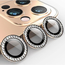 Resim Forsis Aksesuar Iphone 12 Pro Max Uyumlu Gold Rengi Taşlı Kamera Lensi Koruma 