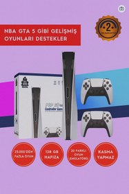 Resim chimon Q10 Atari 4K UltraHd Oyun Konsolu Çift Konsol 26.776 Oyun 128 Gb 2.4Ghz 3D NeoGeo/Sega/PS1-2/GTA/NBA 