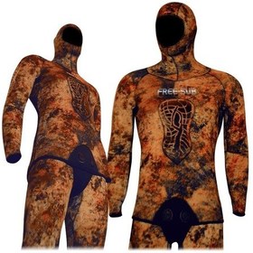 Resim Free-sub 5mm Ghost Brown Avcı Serbest Dalış Elbisesi Çok Renkli 