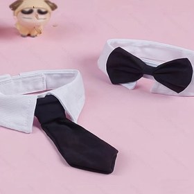 Resim 2 adet Ayarlanabilir Pet Bow Ties Kediler ve Küçük Köpekler için - Siyah ve Beyaz, Polyester, Rahat Tüm Mevsim Kemer, Bahar, Yaz, Sonbahar ve Kış için Mükemmel, Köpek Bow Tie | Ayarlanabilir Pet Aksesuarı | Kapatma Mekanizması, Köpek Bow Tie 