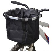 Resim Alüminyum Bisiklet Sepeti, Hızlı Kurulum, 6 Kg Yük Taşıma, Siyah, Oxford Kumaşı, 22-31.8 Mm Direç Çapı Uyumlu Siyah Siyah 