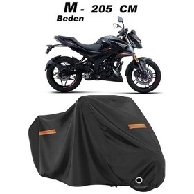 Resim Challenger Motosiklet Brandası 205 Cm Siyah Reflektörlü Su Geçirmez Güneşe Dayanıklı 