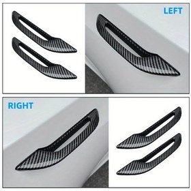 Resim Honeybeeshop Tesla Model3 Modely 2021 2022 Karbon Elyaf Rengi Kapı Kolu Sticker Dekorasyon Koruyucu 4 Adet 