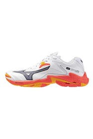 Resim Mizuno Wave Lightning Z8 MID Unisex Voleybol Ayakkabısı Beyaz / Turuncu 
