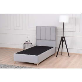 Resim Kilim Mobilya Gold Therapy Sandıklı Baza Ve Başlık Seti Gri ( Yatak Dahil Değildir ) 90 x 190 Gri 