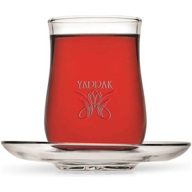 Resim Kişiye Özel 6'lı Naturel Çay Seti 