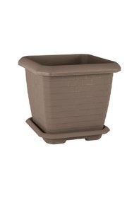 Resim Omnipazar So-hk03 Hisar Kare Tabaklı Saksı 25.5 Litre No 3 Mocha 