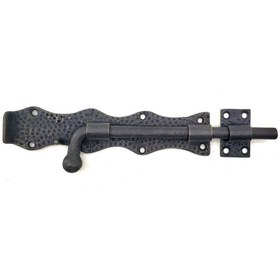 Resim Antika Tarz Dekoratif Pirinç Dövme Kapı Sürgüsü - 20cm, Oksit 