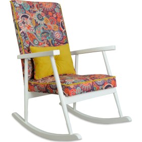 Resim Asedia Trend Lake Retro Sallanan Sandalye Dinlenme/Emzirme/Baba/Tv/Okuma/Uzanma Koltuğu Berjer 