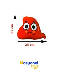 Resim Darwin Peluş Oyuncak 35 Cm - Yumuşak Boncuk Elyaf Doldurmalı Uyku Arkadaşı Kırmızı 