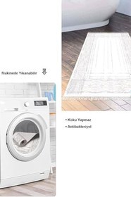 Resim Kaymaz Taban Djt Banyo Halı Trend Saçaklı Modern M5076 M5076K1-9, Mavi, 60 x 100 