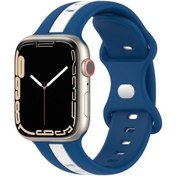 Resim Sones Tırnak Tokası İki Renkli Saat Kordonu iOS Uyumlu Watch Ultra 49mm-watch Ultra 2 49mm / Seri 9-8-7 45mm / Se 3-se 2-6-se-5-4 44mm / 3-2-1 42mm 
