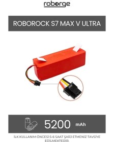 Resim Roborge Roborock S7 Max V Ultra Robot Süpürge Uyumlu Batarya 5200 mAh - Muadil Ürün 