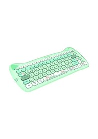 Resim Everest Km-6285 Catty Mını Renkli Tuşlu Yeşil 2.4 Ghz + Bt Kablosuz Q Multimedia Klavye + Mouse Set Lazer 