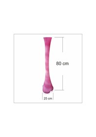 Resim Uzun Derin Çatlatma Fuşya Pembe Renkli Su Geçirmez Köşe 80cm Vazo 
