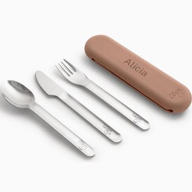 Resim Citron Silikon Kılıflı Paslanmaz Çelik 3'lü Çatal Bıçak Kaşık Takımı - Unicorn 1073780 