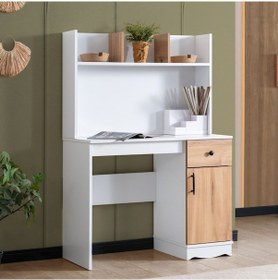 Resim Bilgisayar Masası, Felix Üniteli Çalışma Masası Açık Ceviz 