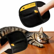 Resim 2 Adet Geliştirilmiş Siyah Teknoloji ile Evcil Hayvan Tüy Alma Eldiveni, 24.99 x 17.98 cm | Kediler ve Köpekler için Etkili Tüy Temizleme | Şık Aksesuar | Dayanıklı Bakım Eldivenleri, Pet Tüy Dökülme Aracı 
