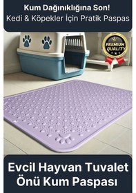 Resim Premium Silinebilir Yıkanabilir Dayanıklı Kedi Köpek Evcil Hayvan Tuvalet Önü Mama Kabı Kum Paspası 