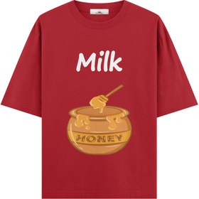 Resim Milk Honey - Hamile Oversize Tshirt - Kırmızı / L / Oversize 