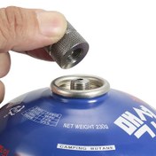 Resim Kamp Ocağı, Barbekü ve Dış Mekan Ekipmanları için Vidalı Tip Adaptör - Hafif ve Dayanıklı Alüminyum Alaşımlı Bütan Gaz Dolum Bağlantısı - 1 Paket (15g, 20x20mm) 