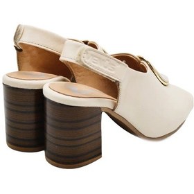 Resim Kadın Topuklu Deri Sandalet Bej 2108518y Bej 