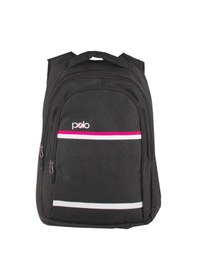 Resim Temel My Polo Sırt Çantası Pembe Beyaz Çizgili Füme 8860 Füme 