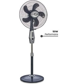 Resim GoldMaster Clara Koruma Izgaralı Zaman Ve Hız Ayarlı Ayaklı Vantilatör Gfn-7901 