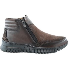 Resim Castle Black 42753 Hakiki Deri Kahve Kadın Bot Kahve 