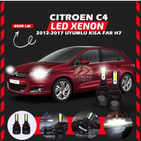 Resim Citroen C4 2012-2017 Kısa Far Uyumlu Şimşek Etkilii Led Xenon Light Seriess H7 
